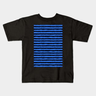blue and black splatter stripe Kids T-Shirt